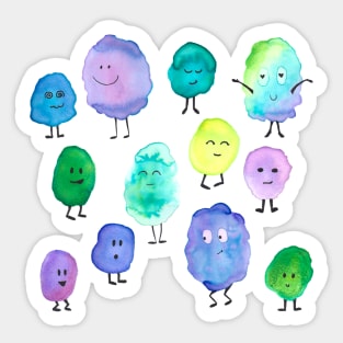 Happy Watercolor Monster Party! Sticker